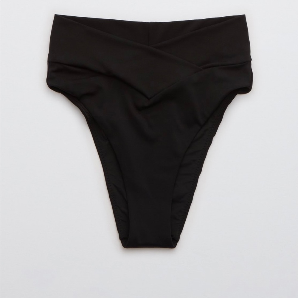 Aerie Crossover High Cut Cheeky Bikini Bottom